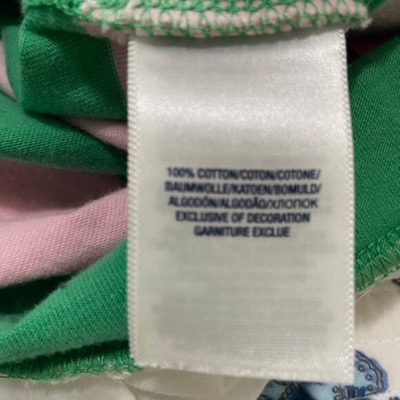 Ralph Lauren Toddler Girl Green and Pink Striped  w/ Lace Bottom Dress Size 3/3T - Picture 7 of 8